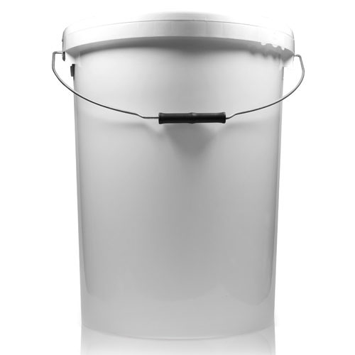 25 Litre White Plastic Bucket