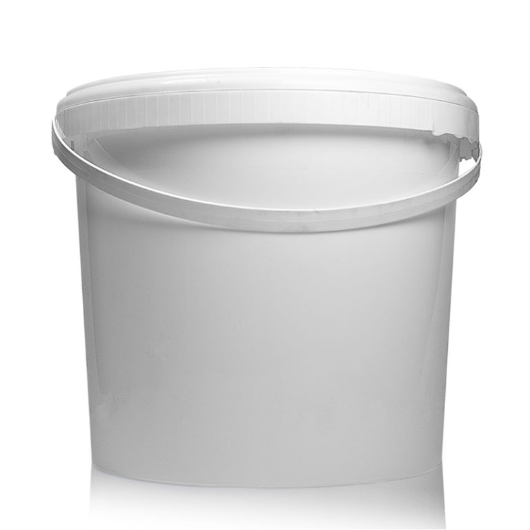 5 Litre White Plastic Bucket Amphorea LTD salesamphorea.co.uk