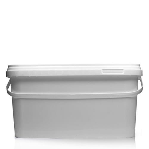 5.8 Litre Plastic Rectangular Bucket With Handle & T/E Lid