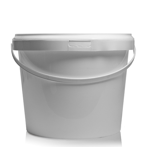 2/5L White plastic bucket