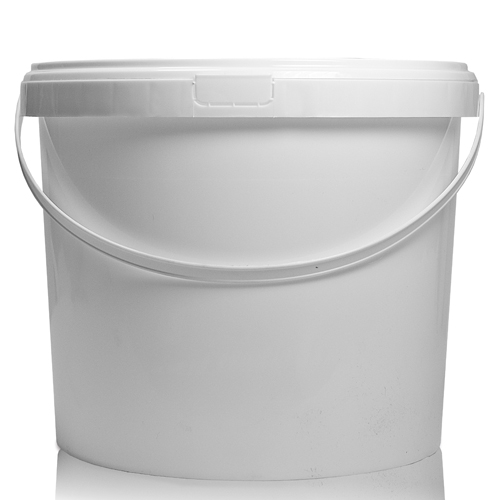 5.5L White plastic bucket